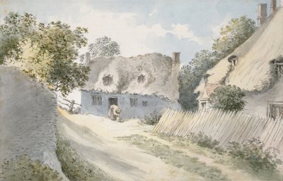Cottages in a Village Street by John Baptist Malchair